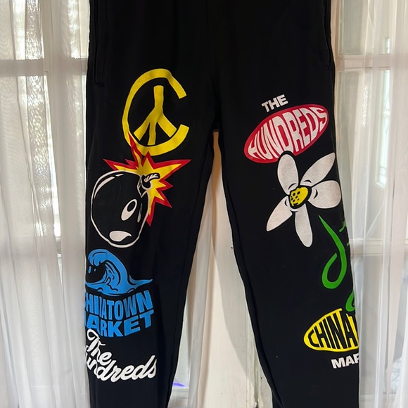 Chinatown Market x Bobby Hundreds Sweatpants Men’s Large Black - Picture 1 of 9
